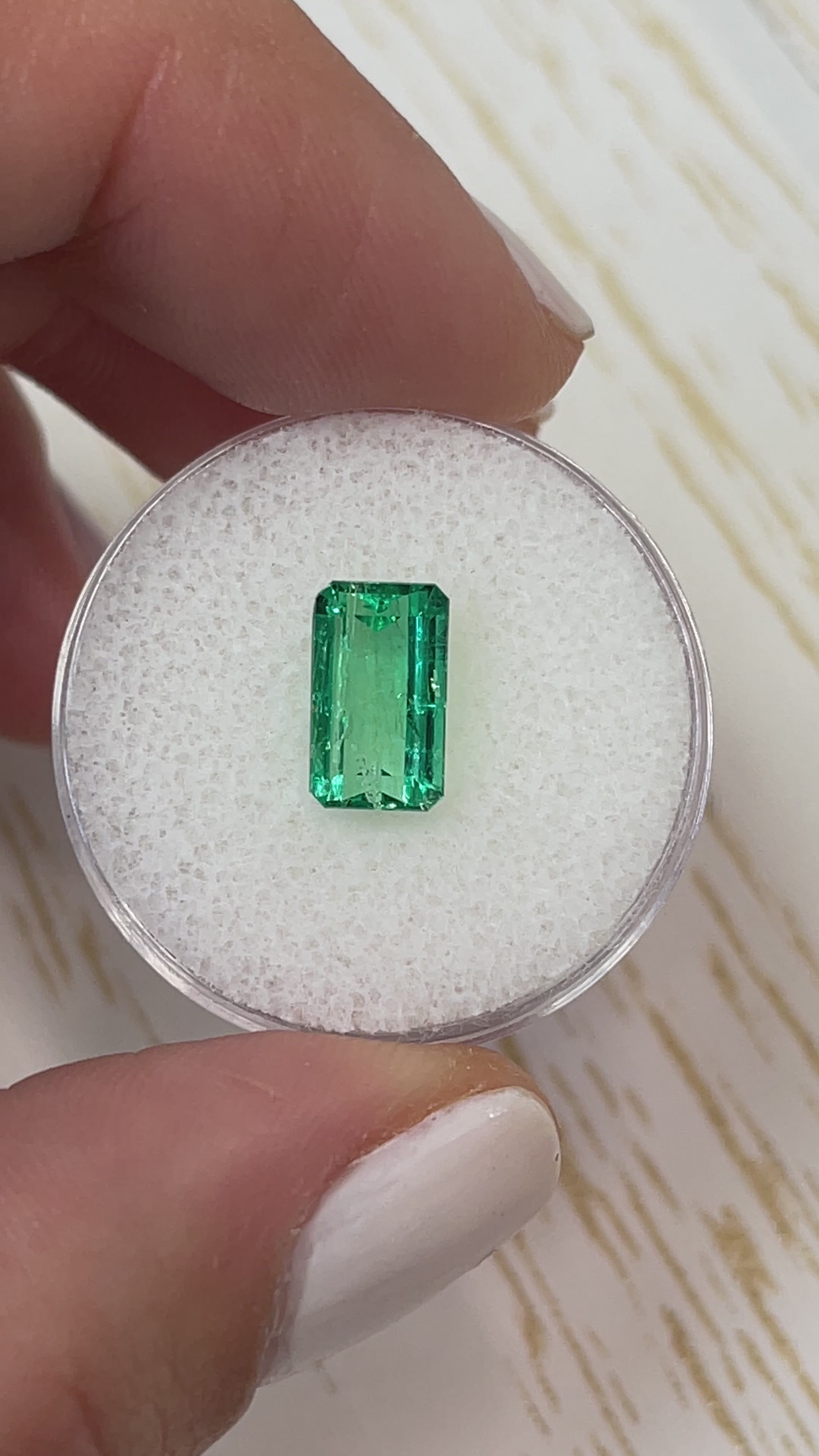 2.38 Carat 10x6 Slender Muzo Green Loose Colombian Emerald-Emerald Cut