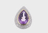 ZAMBIAN AMETHYST & WHITE ZIRCON STERLING SILVER RING ATGW video