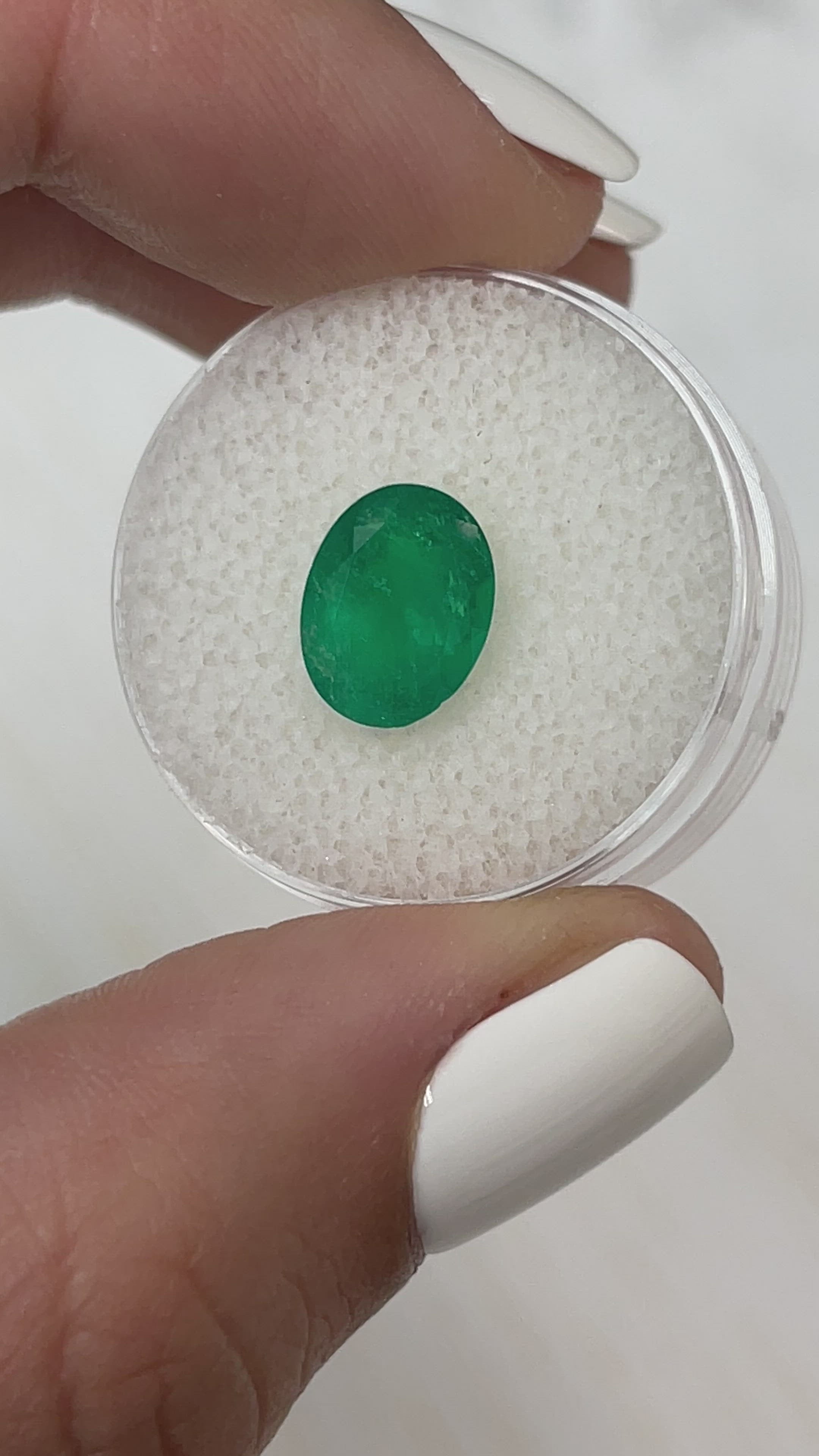 2.46 Carat Intense Forest Green Natural Loose Colombian Emerald-Oval Cut