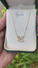 0.40tcw 14K Woman's Natual Diamond Butterfly Adjustable Solid Gold Cable Chain Necklace