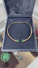 5.24tcw 18K Yellowish-Green Emerald Cut Duo Choker Collar Omega Necklace