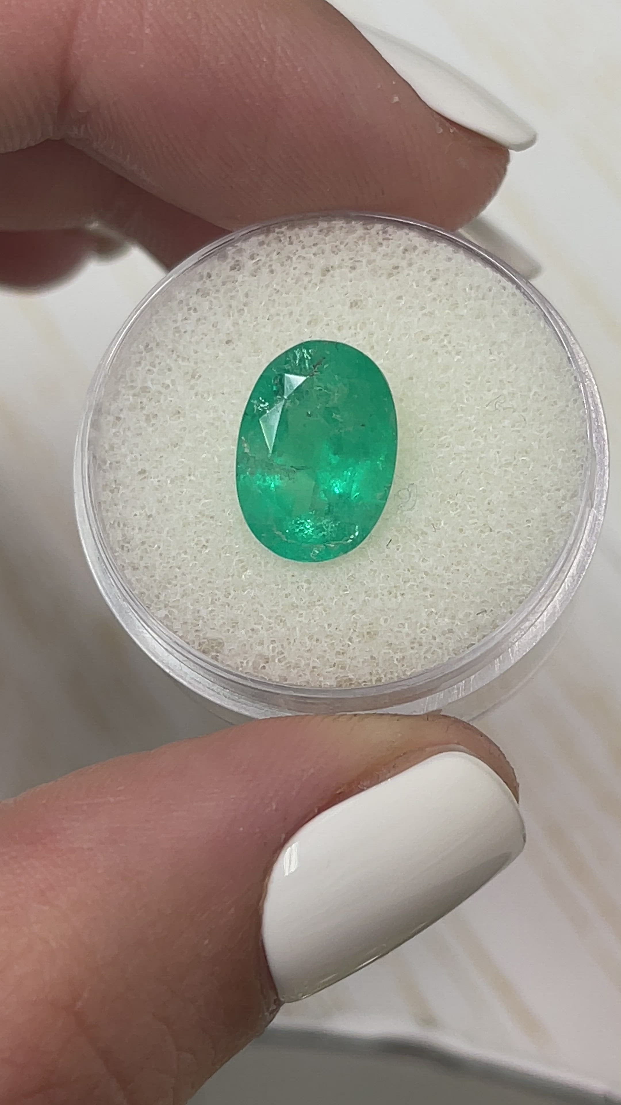 3.72 Carat 12x8.6 Earthy Natural Loose Colombian Emerald-Oval Cut