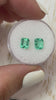 1.98tcw 6.5x5 Matching BluishGreen Loose Colombian Emeralds-Emerald Cut