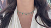 5.52tcw 14K White Gold Chain Fringe Emerald Asscher Cut Multi-Gemstone By the Yard Necklace