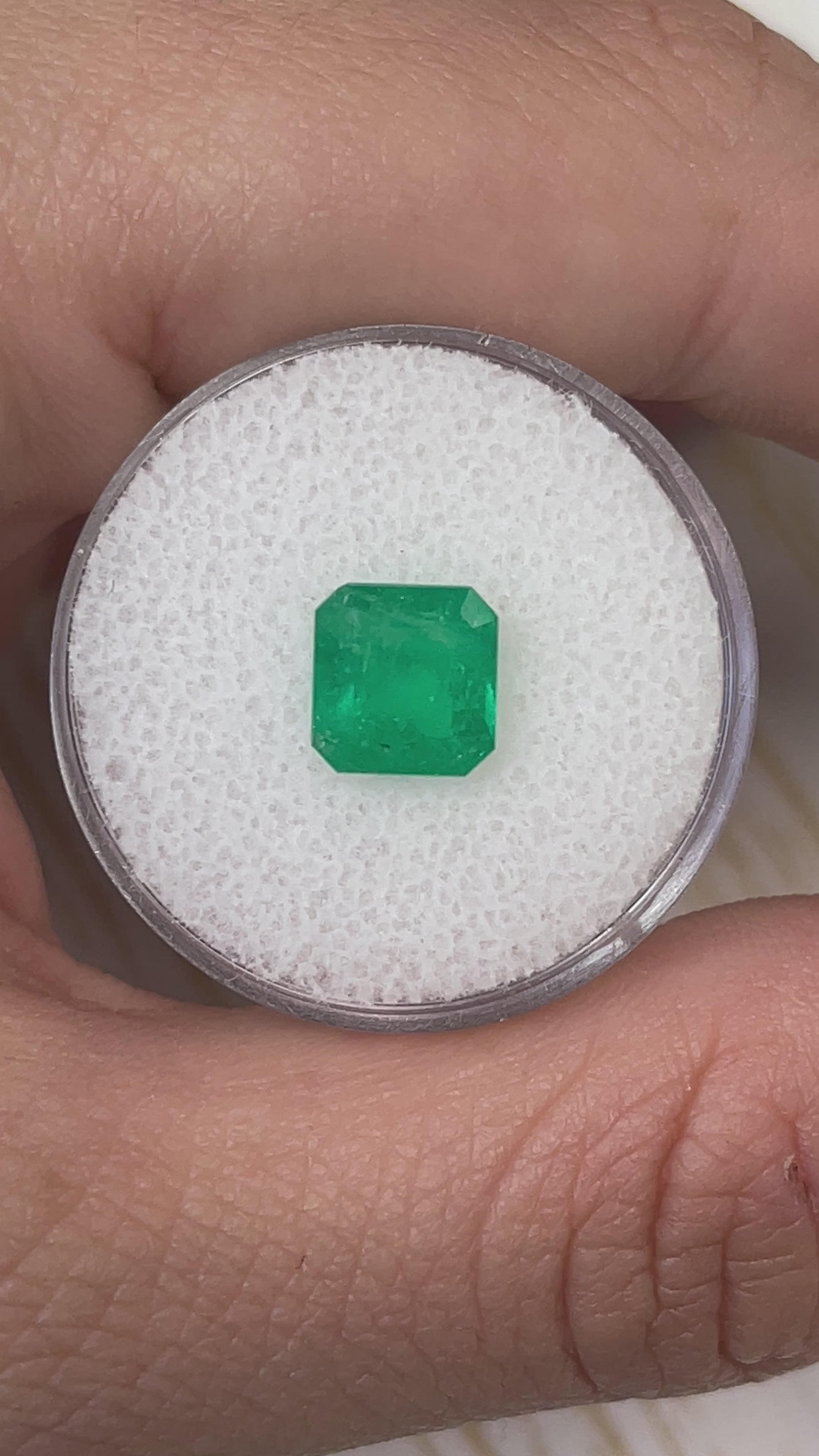 1.84 Carat 8x8 Natural Loose Colombian Emerald- Asscher Cut