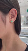 2.32tcw 14K Gold 8.5mm Round Emerald & Diamond Halo Stud Earrings