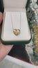 0.30-Carats 14K Gold 3D Pave Diamond Heart Bubble Puffed Anniversary Necklace