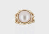 Vintage Mabe Pearl & Yellow Gold Ring 14k