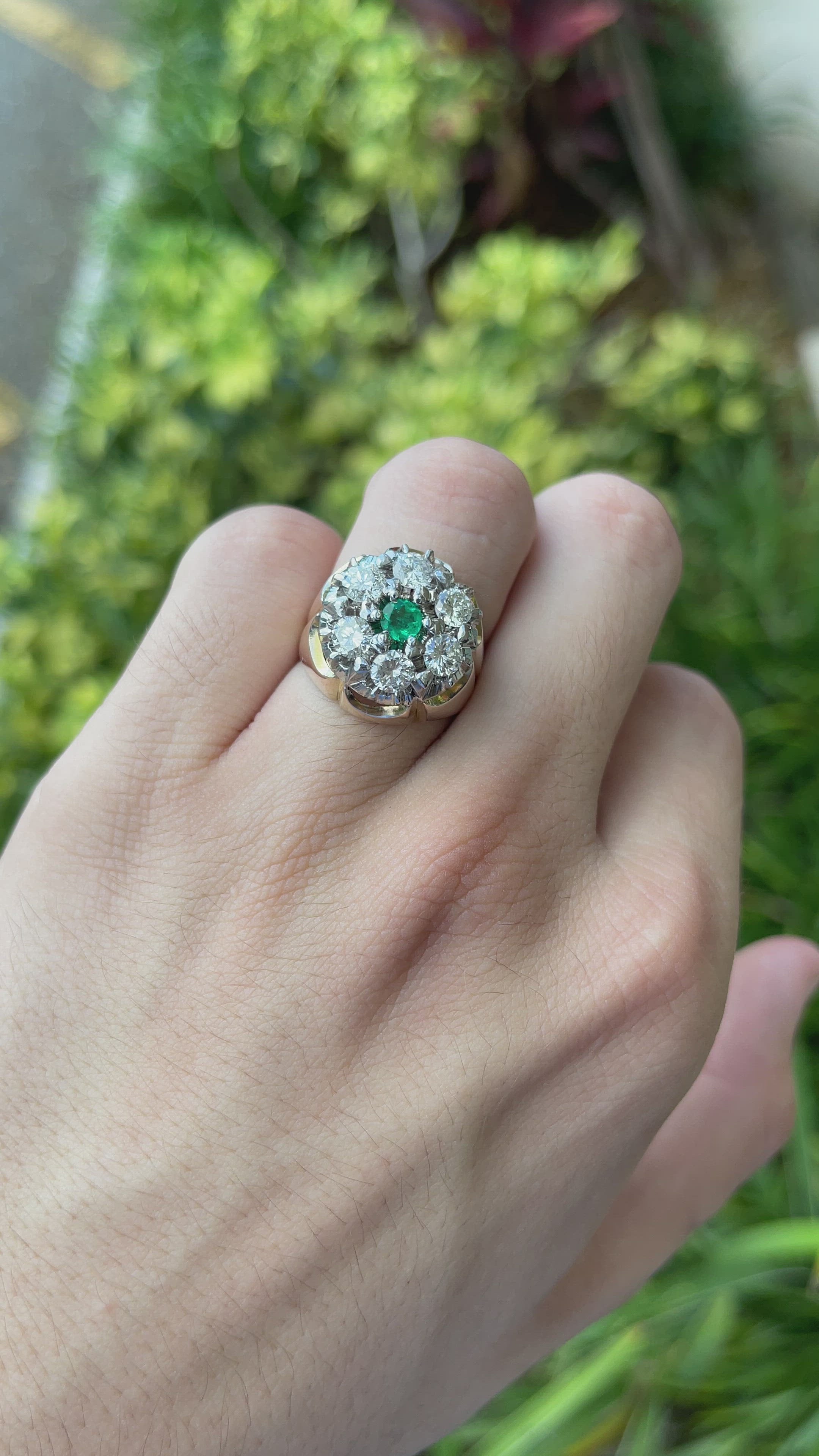 2.28tcw Men's Diamond & Emerald Ring 14K video