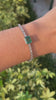 10.95tcw 14K Gold Deep Bluish Green Emerald & Diamond 7 Inch Tennis Bracelet