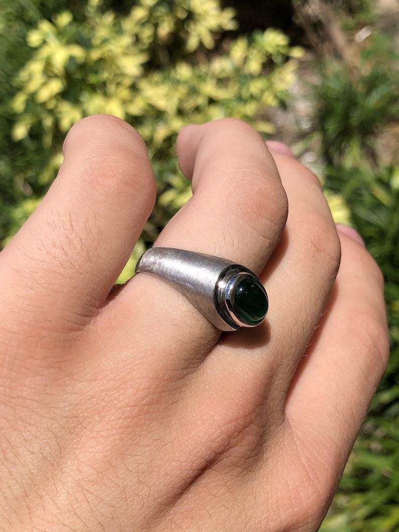 Cabochon Mens Ring