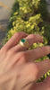 2.43ct 14K Lush Dark Green Emerald Cut Gypsy Men's Matte Hammered Gold Finish Unisex Signet Ring