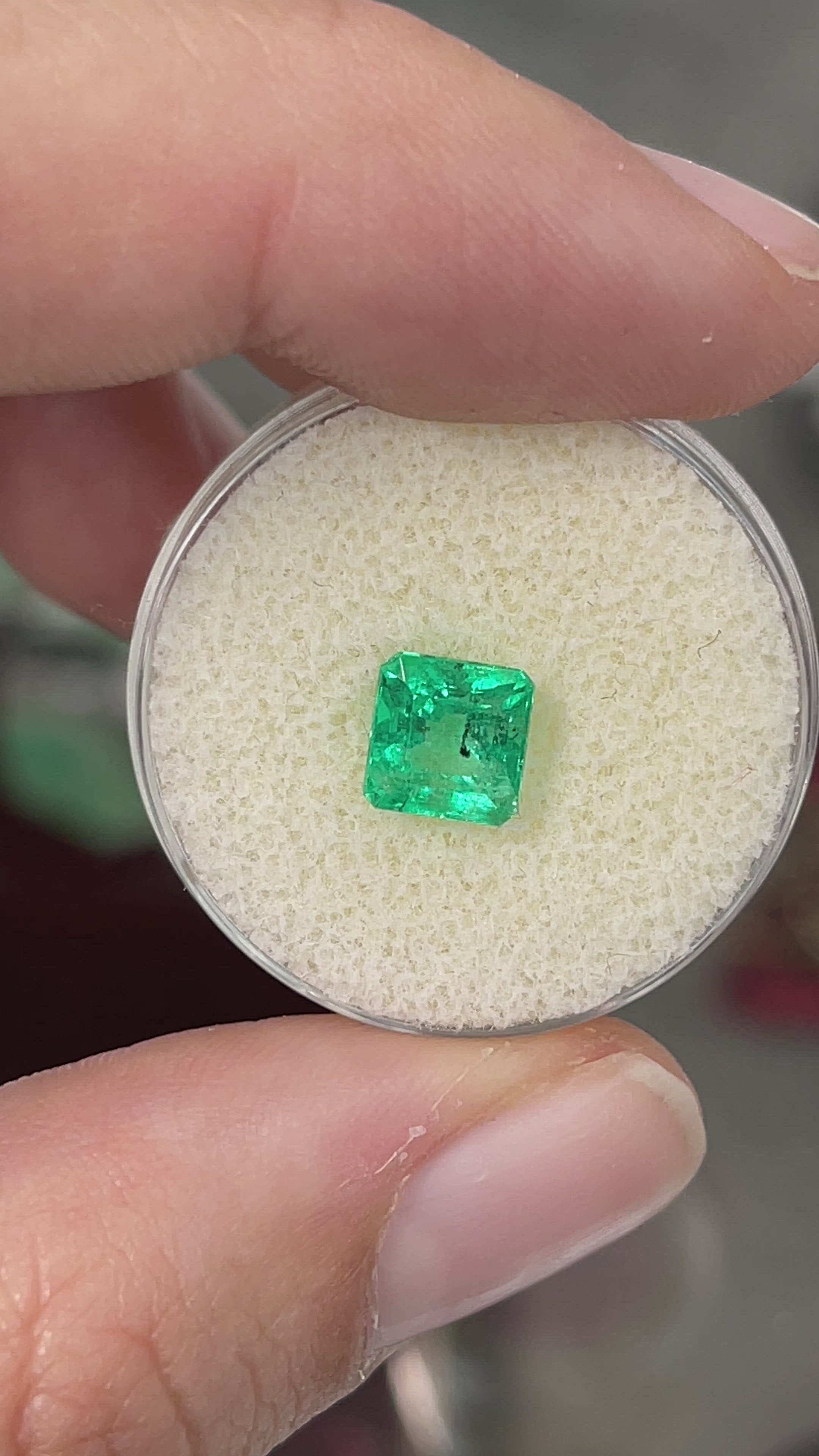 1.69 Carat 7x7 Captivating Natural Loose Colombian Emerald-Asscher Cut