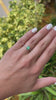 Dazzling Brilliance: 1.30tcw 14K Colombian Emerald Cut & Diamond Shank Apple Green Engagement Promise Ring