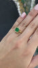 3.20cts 18K Top Grade AAA+ Emerald Asscher Classic East to West Bezel Solitaire Gold Engagement Ring