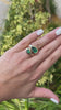 4.08tcw 14K Natural Pear Cut Dark Emerald Bypass Gold Statement Ring