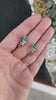 2.01tcw 14K Emerald Cabochon Cut & Diamond Accent Omega Hook Drop Earrings