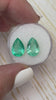 5.72tcw 12x8 Matching Loose Colombian Emeralds-Pear Cut