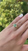 2.11tcw AAA+ 18K 3 Stone Dark Oval Emerald & Trillion Cut Diamond Ring