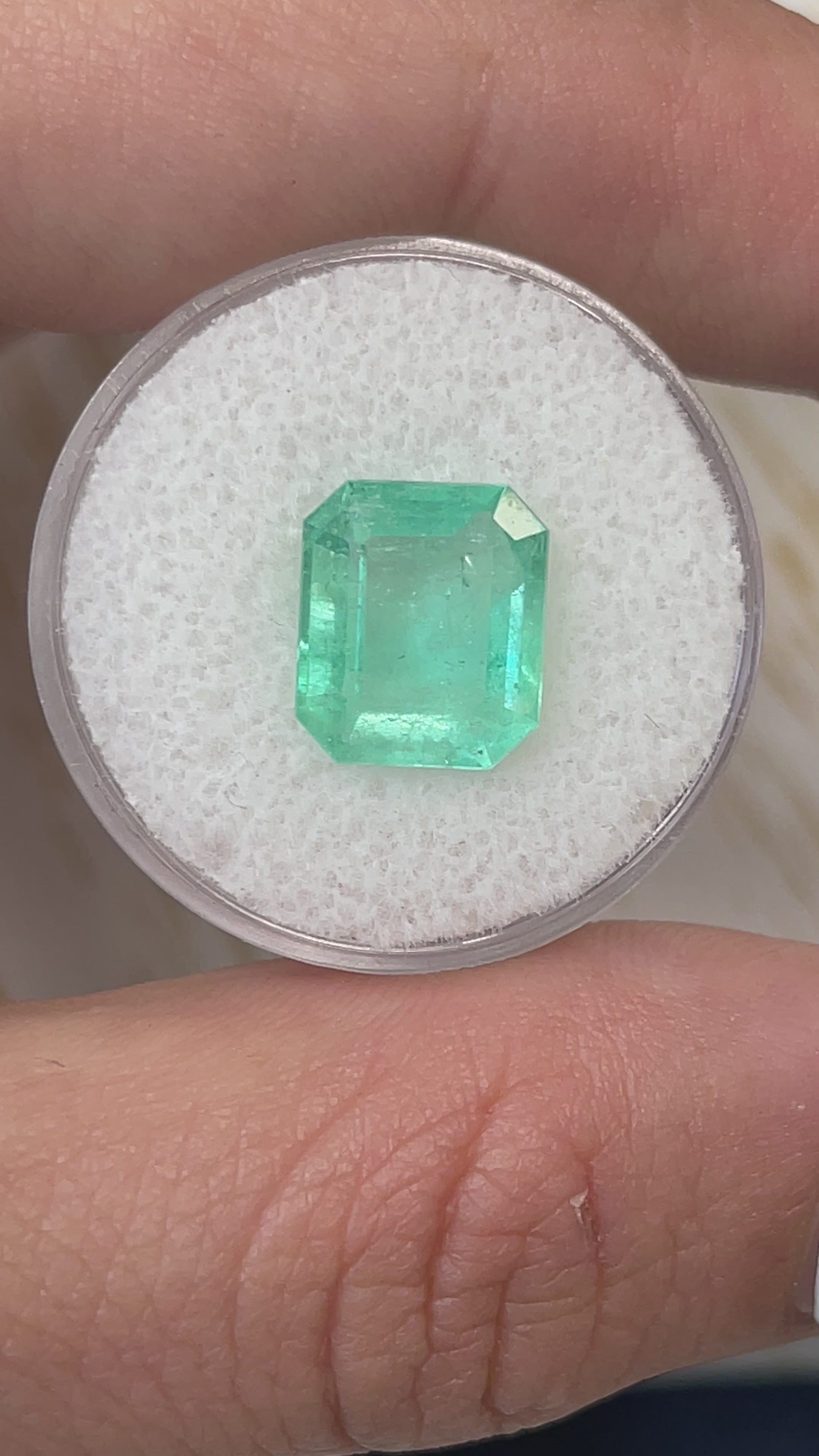 4.43 Carat 11x10 Large Spread Natural Loose Colombian Emerald-Emerald Cut