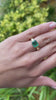 2.40cts 14K Natural Emerald Cut Dark Green Solitaire Engagement Ring Video