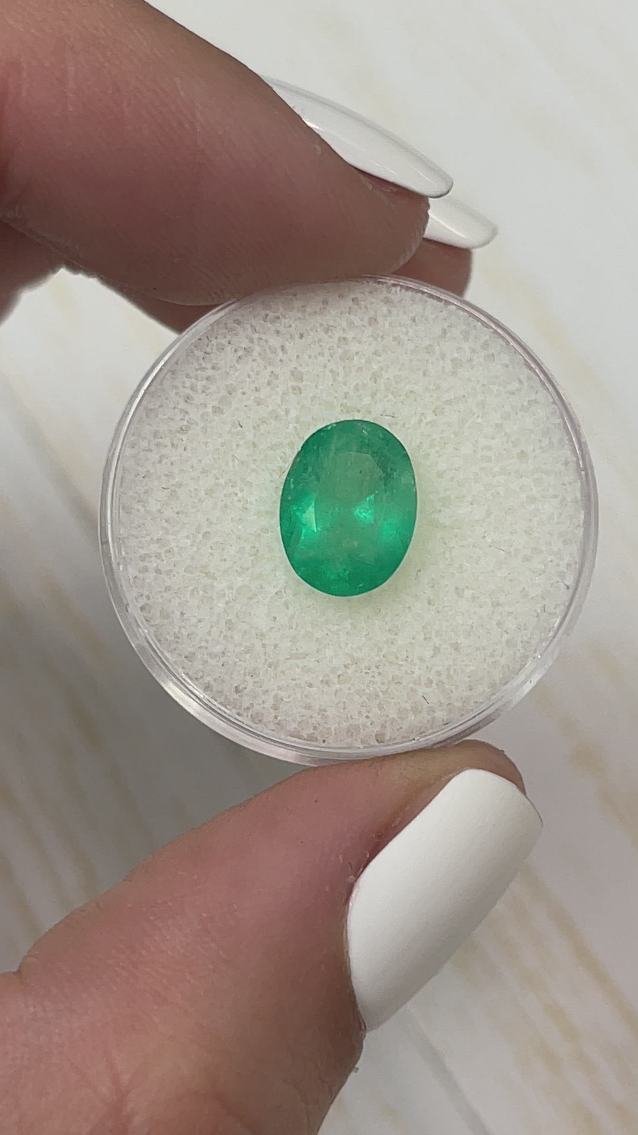 2.69 Carat Green Natural Loose Colombian Emerald-Oval Cut