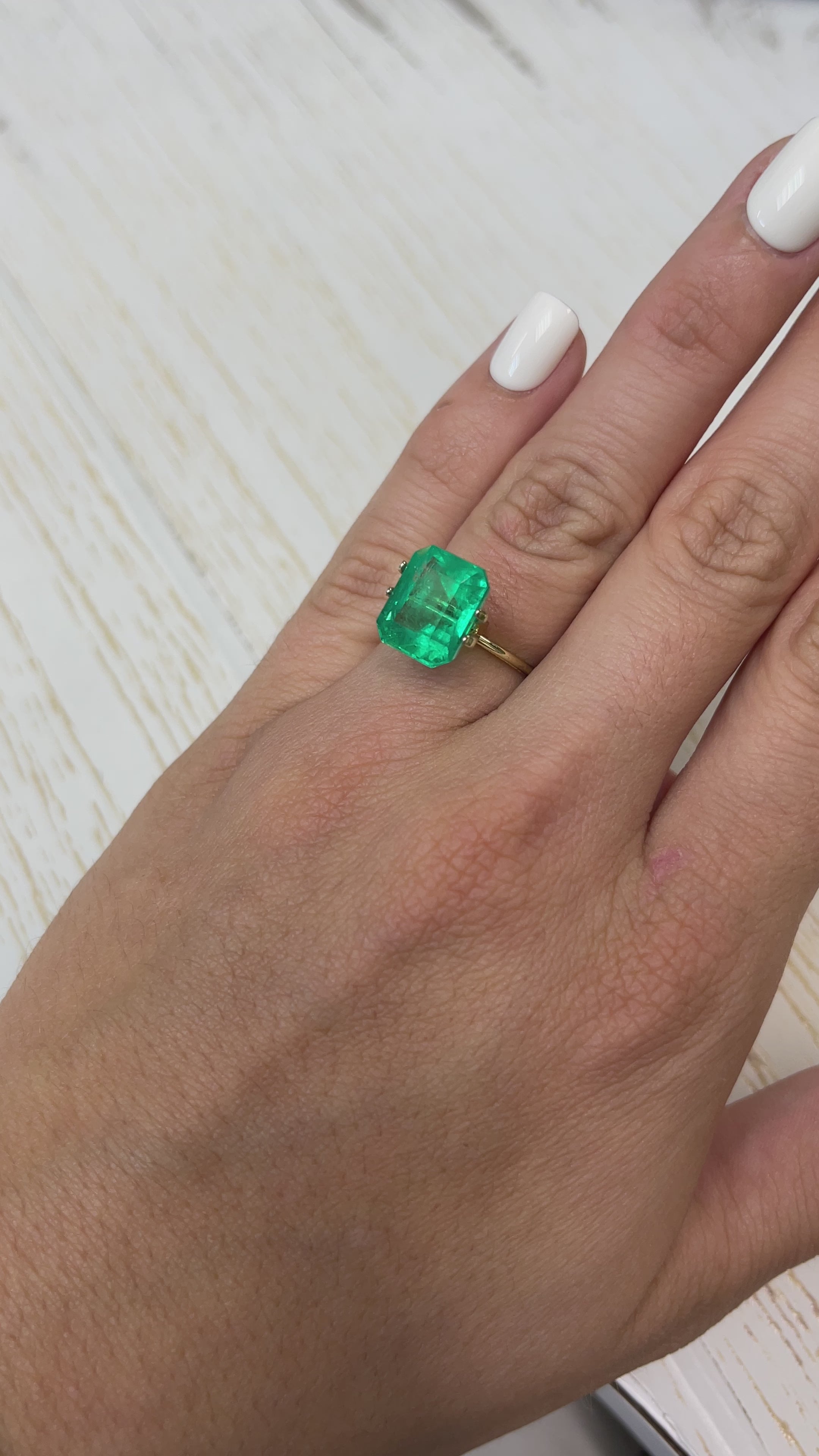 7.81 Carat 12x10 Loose Colombian Emerald- Emerald Cut