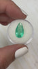 4.49 Carat 16x9 Slender Green Natural Loose Colombian Emerald-Pear Cut