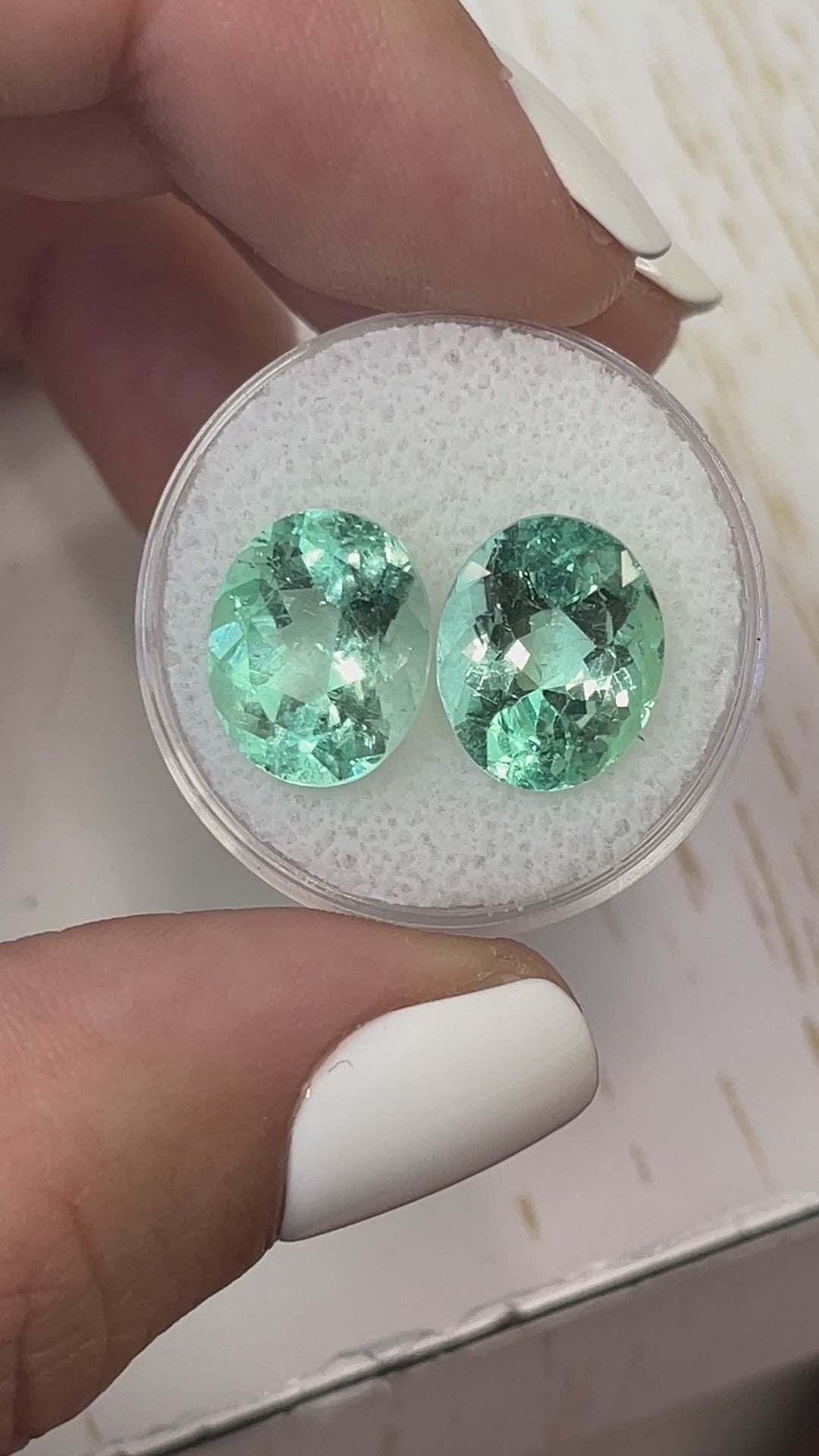 10.23tcw 13x10 Matching Loose Colombian Emeralds-Oval Cut