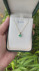 1.0 Carat Colombian Emerald Cut Solitaire Gold Pendant 14K Gold