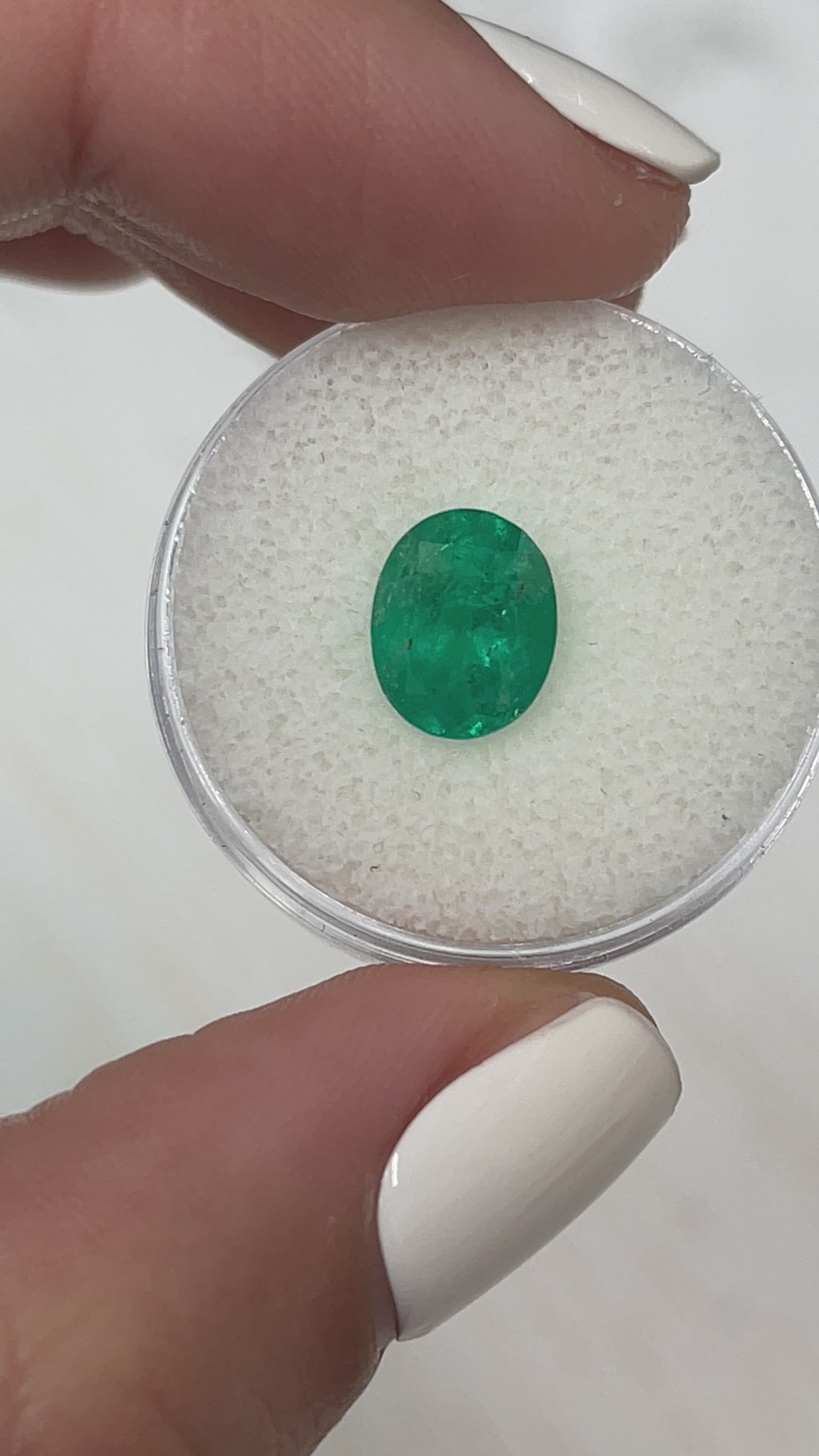 2.03 Carat 9x8 Dark Green Natural Loose Colombian Emerald-Oval Cut