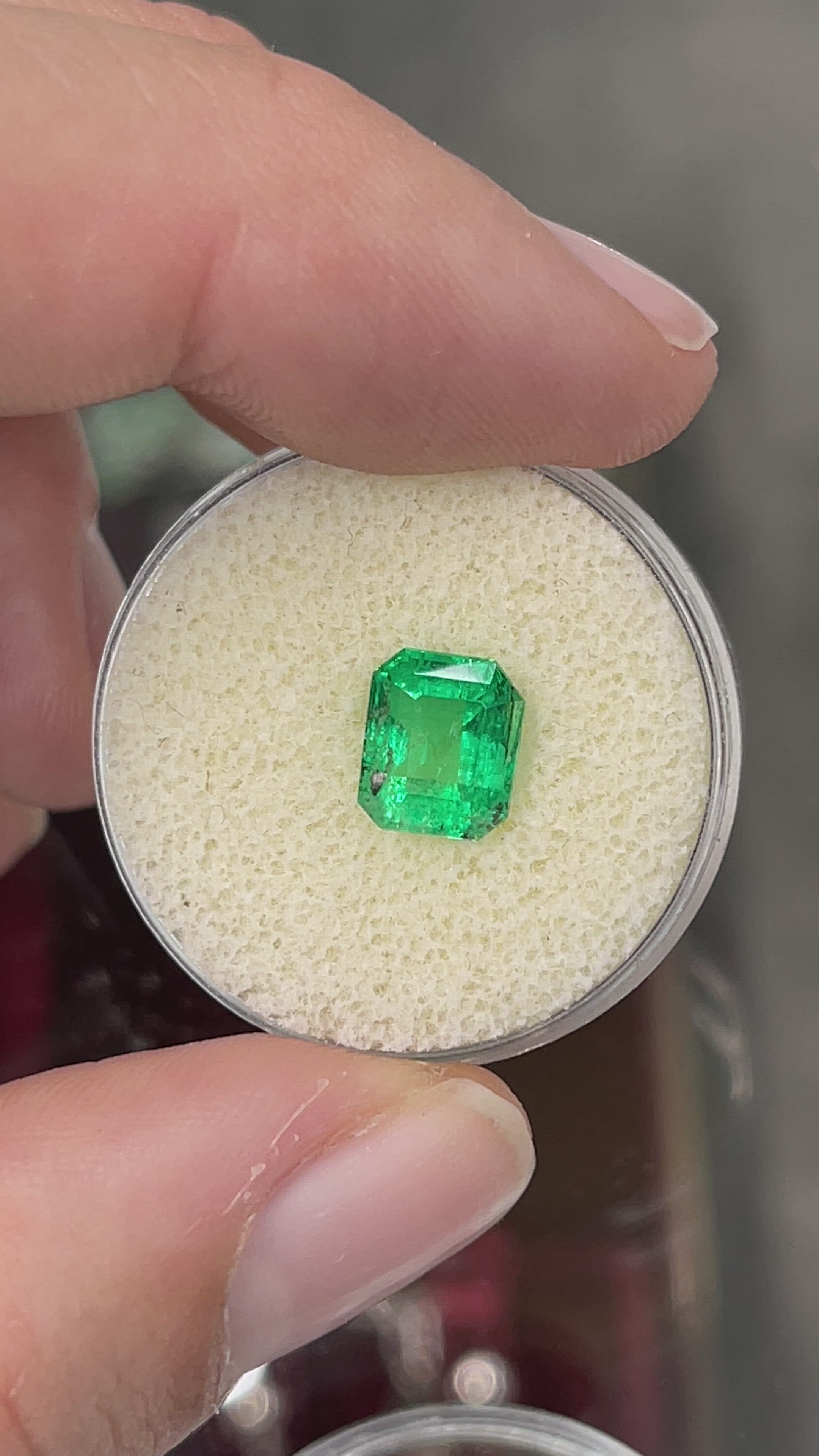 1.89 Carat Imperfect Muzo Green Natural Loose Colombian Emerald- Emerald Cut