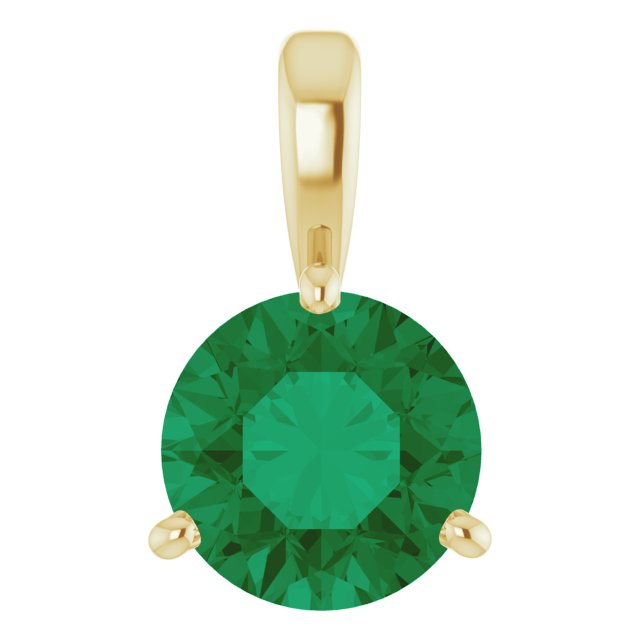 18K Fine Quality 0.50tcw Colombian Emerald Pendant