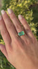 5.97tcw 14K Gold East-West Horizontal Bezel Emerald Cut & Diamond Accent Ring