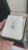 0.50ct Unisex Natural Oval Cut 925 Sterling Silver Emerald Solitaire Bezel Set Pendant Necklace