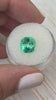 3.34 Carat 9.5x9 Bluish Green Natural Loose Colombian Emerald-Cushion Cut