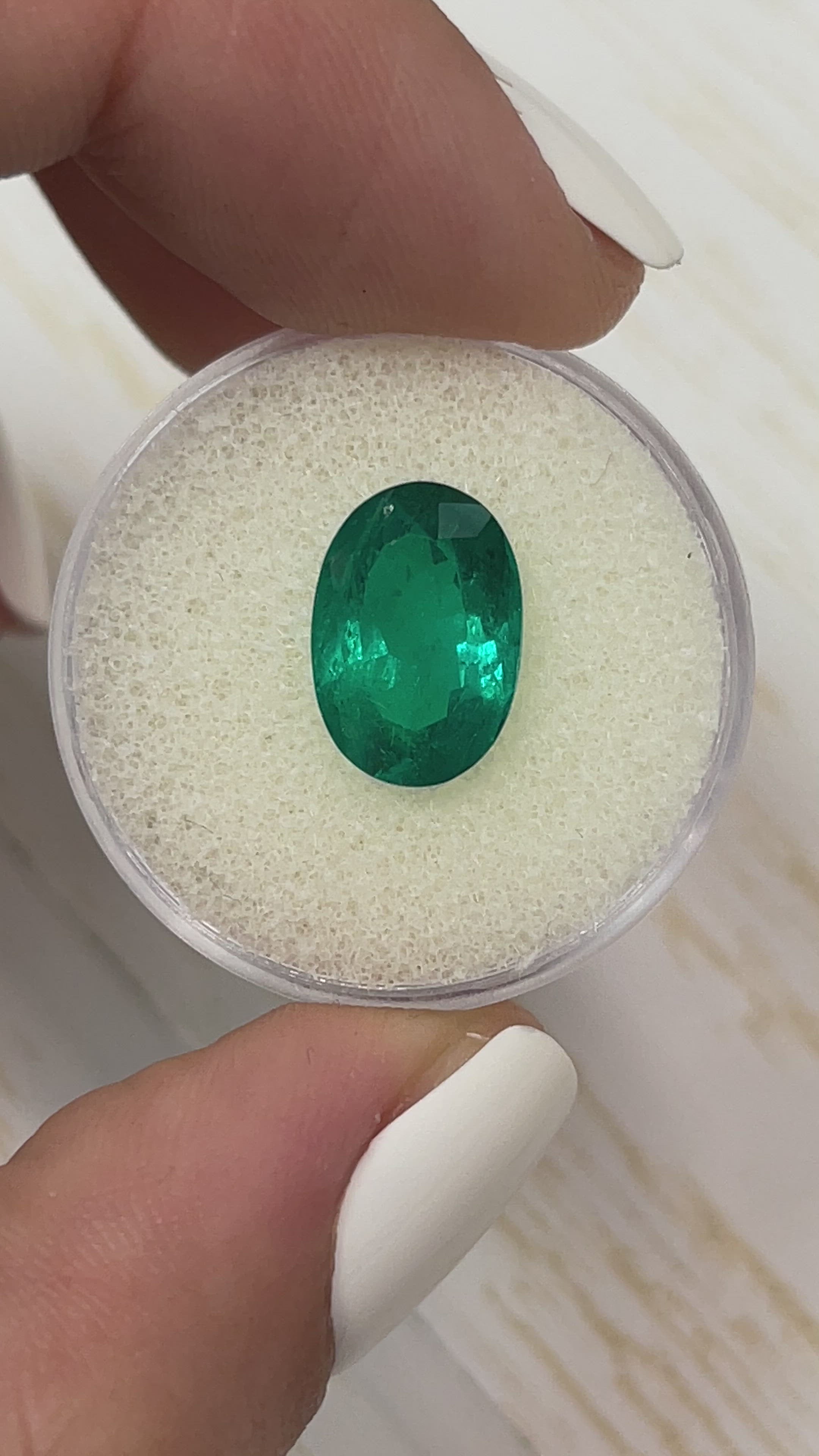 4.0 Carat Vivid Dark Muzo Green Natural Loose Colombian Emerald-Oval Cut