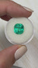 4.93 Carat Minor Oil 10.5 x 9.5 Vivid Bluish Natural Loose Colombian Emerald-Cushion Cut