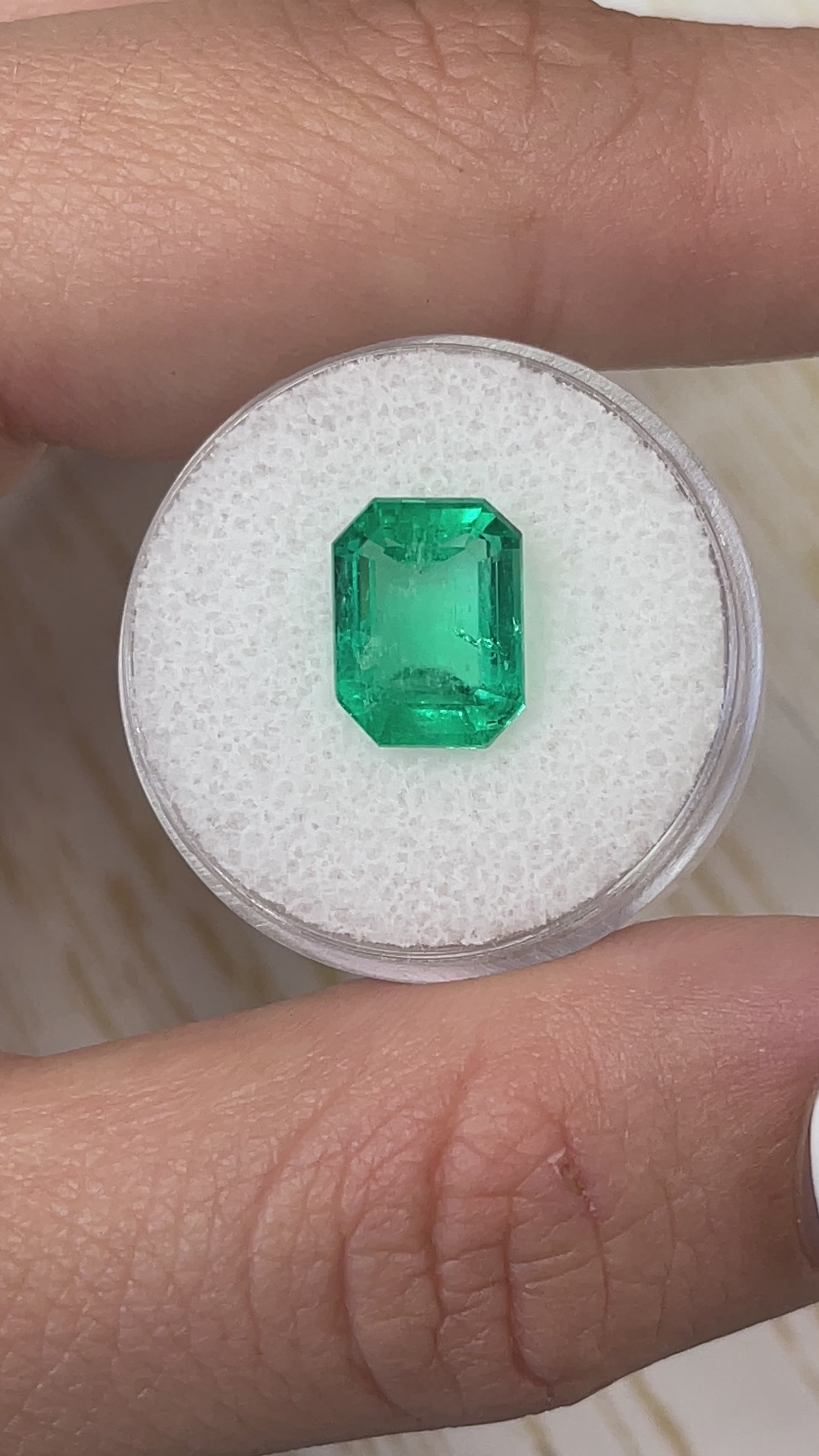 4.64 Carat 11x9 Vivacious Bluish Classic Green Natural Loose Colombian Emerald-Emerald Cut