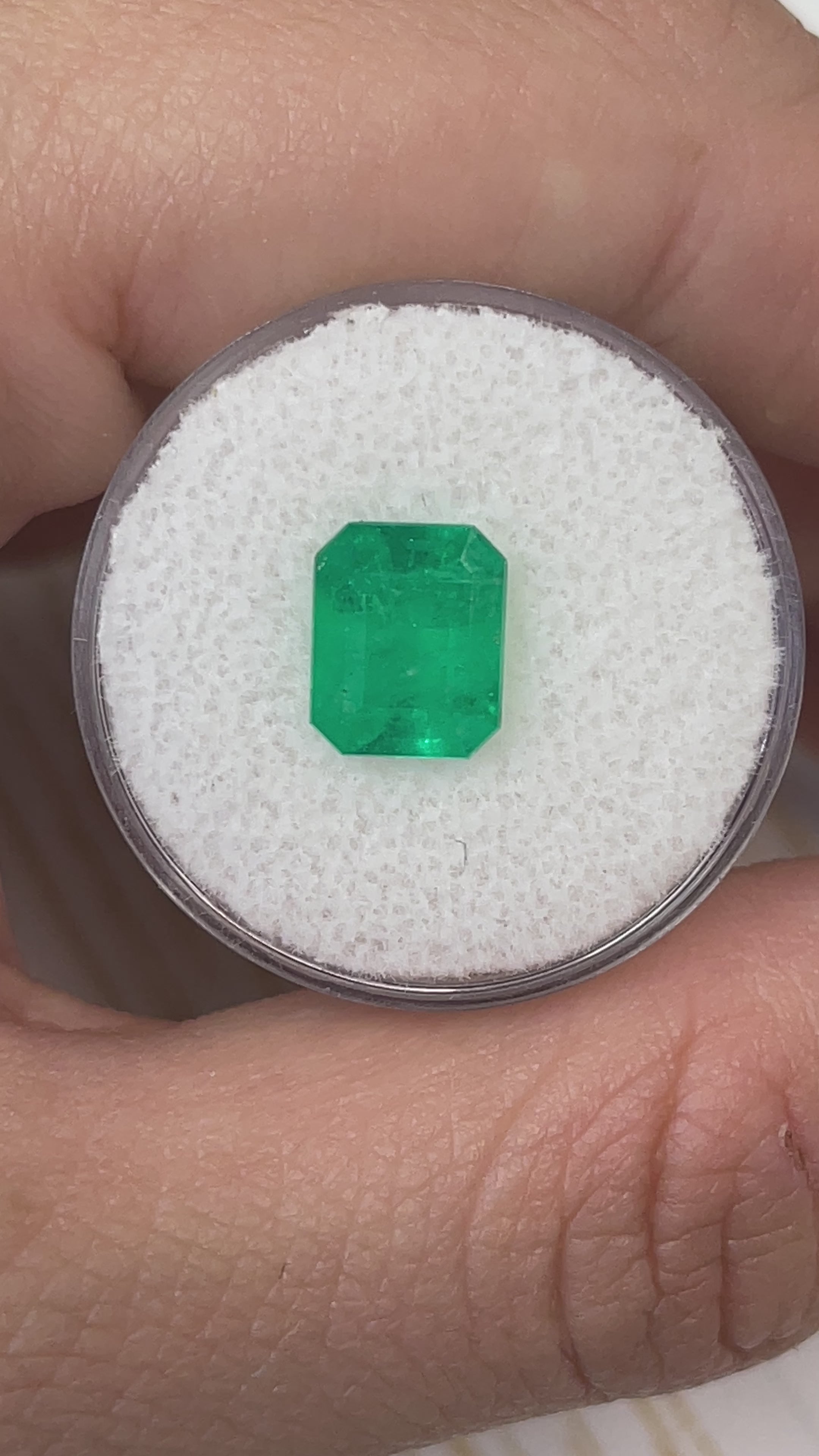 2.52 Carat Intense Green Natural Loose Colombian Emerald- Emerald Cut