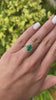 4.19tcw Natural Emerald Oval & Diamond Halo Split Shank Engagement 14K Gold Ring