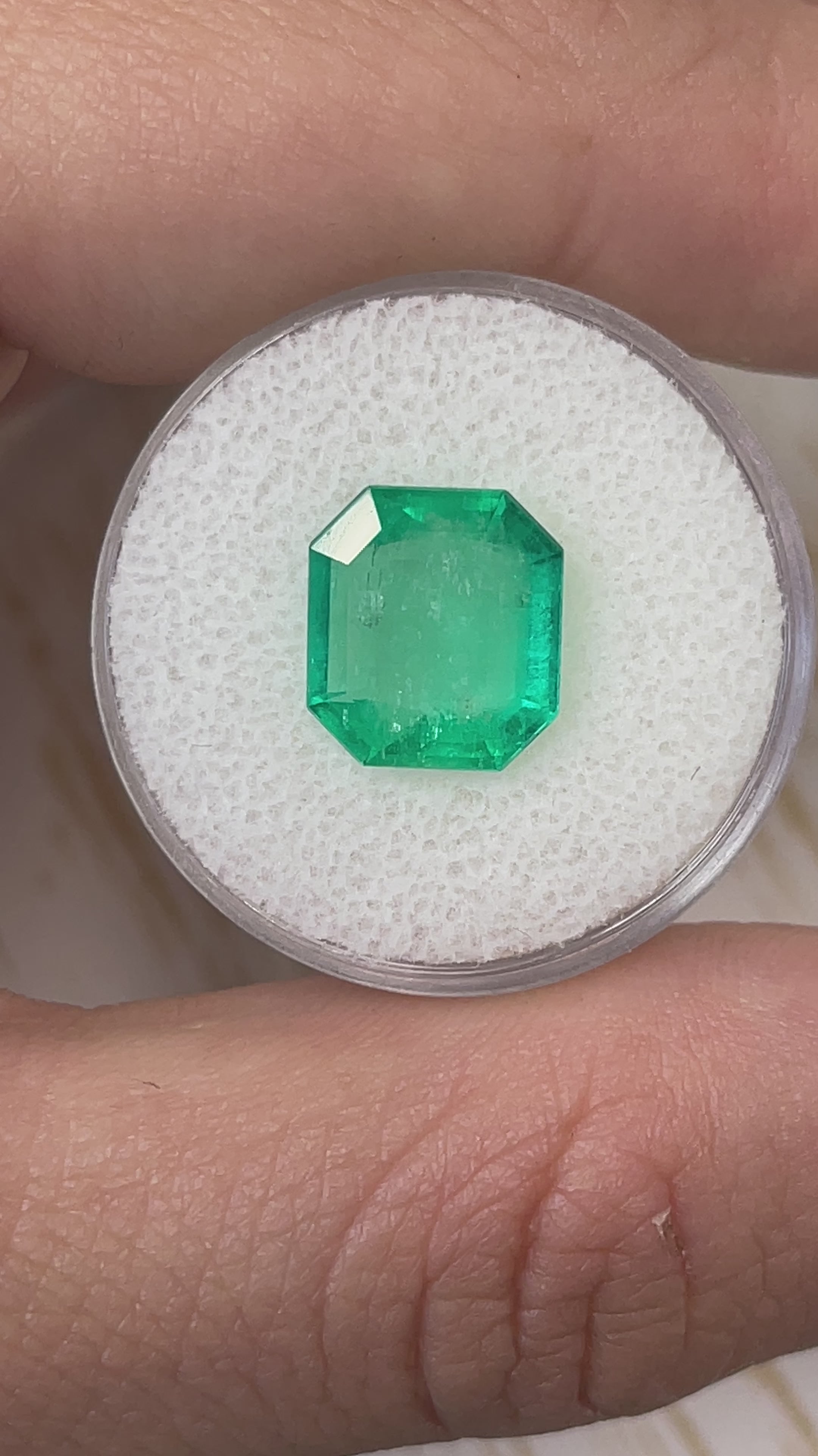 4.56 Carat 11x10 Spready Natural Loose Colombian Emerald-Emerald Cut