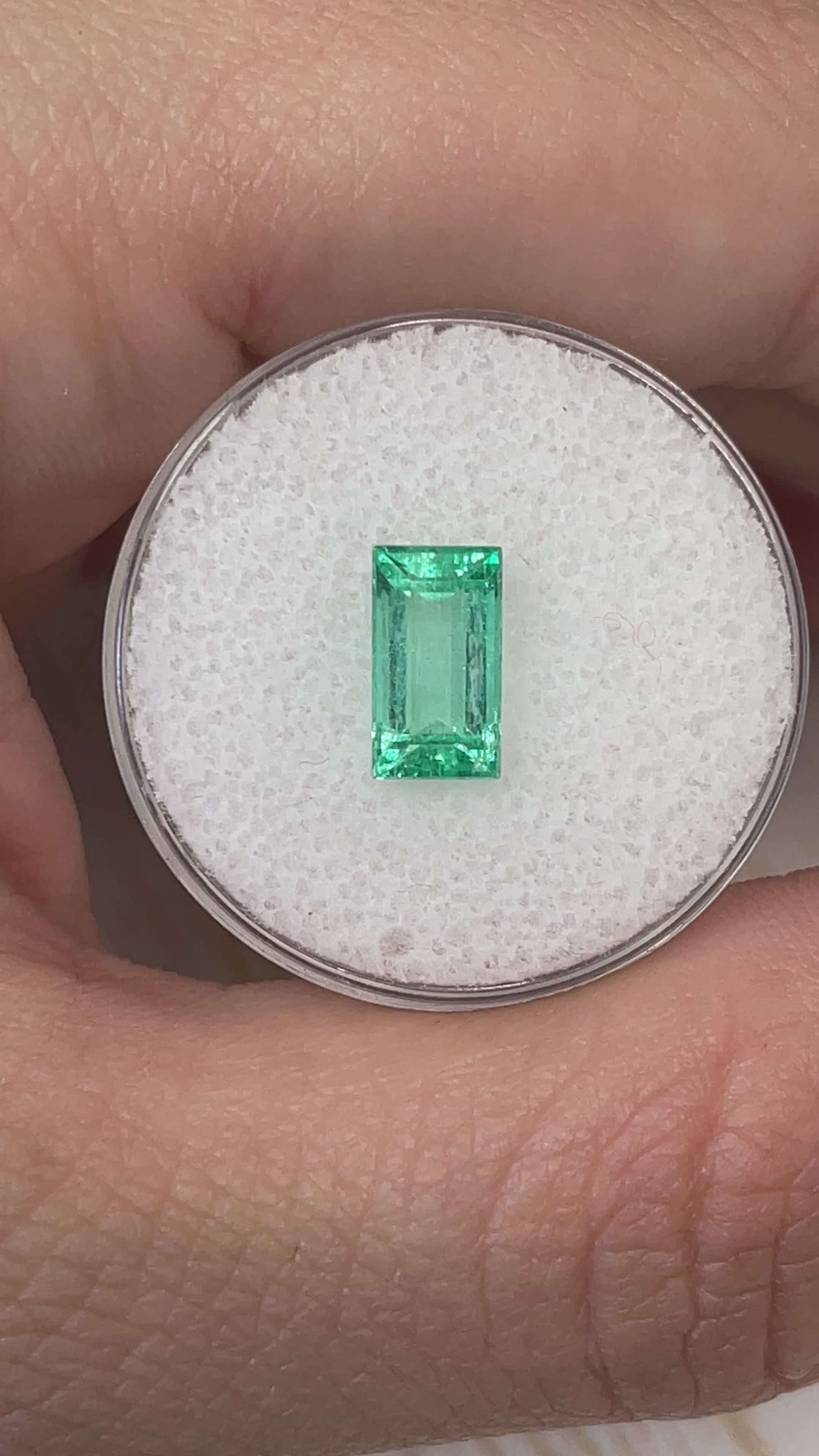 1.72 Carat Vivacious 9.4x5.2 Natural Loose Colombian Emerald-Baguette