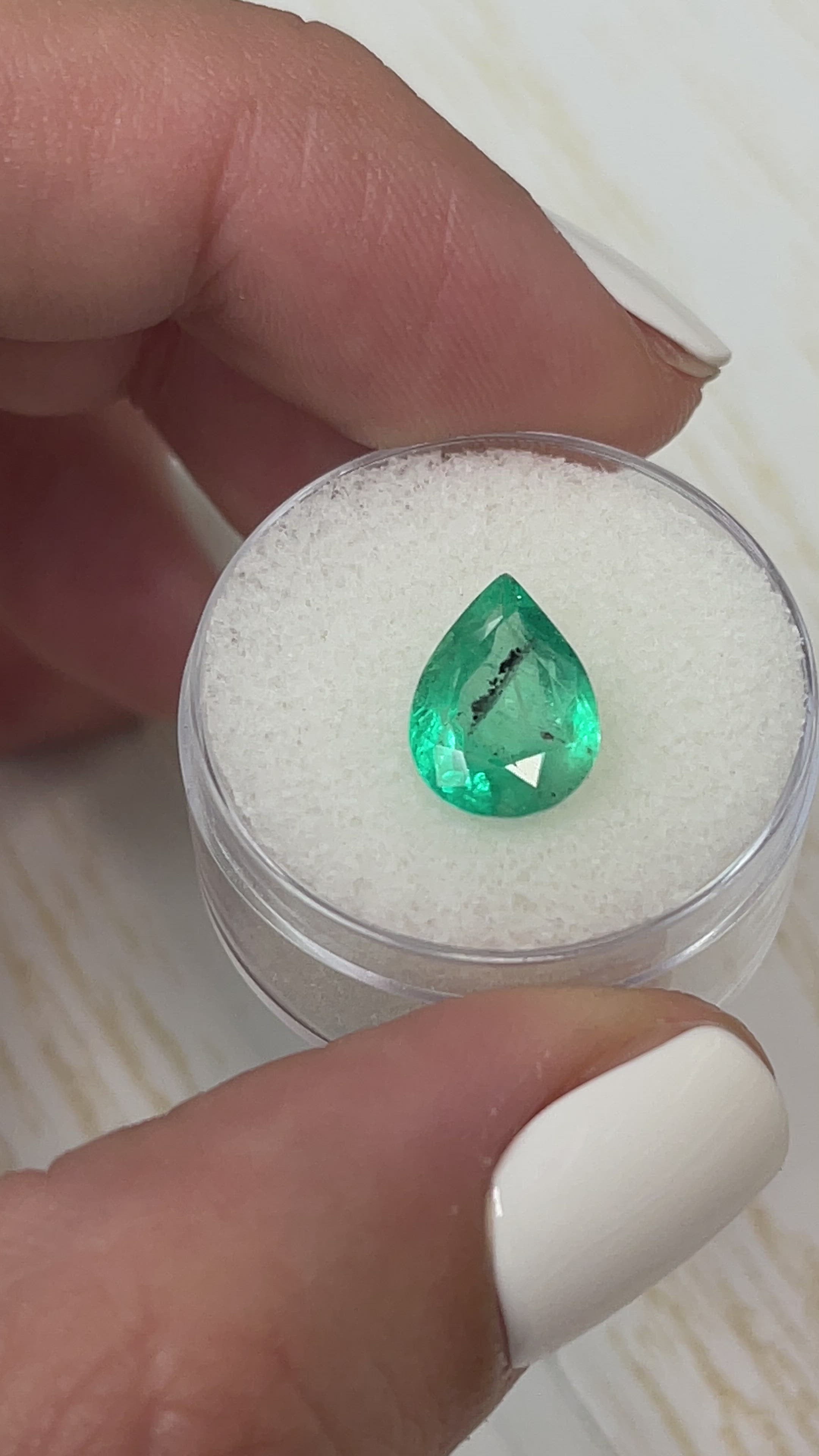 2.77 Carat Imperfectly Perfect Green Natural Loose Colombian Emerald-Pear Cut