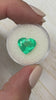 5.16 Carat 11x12 Bright Green Natural Loose Colombian Emerald-Heart Cut