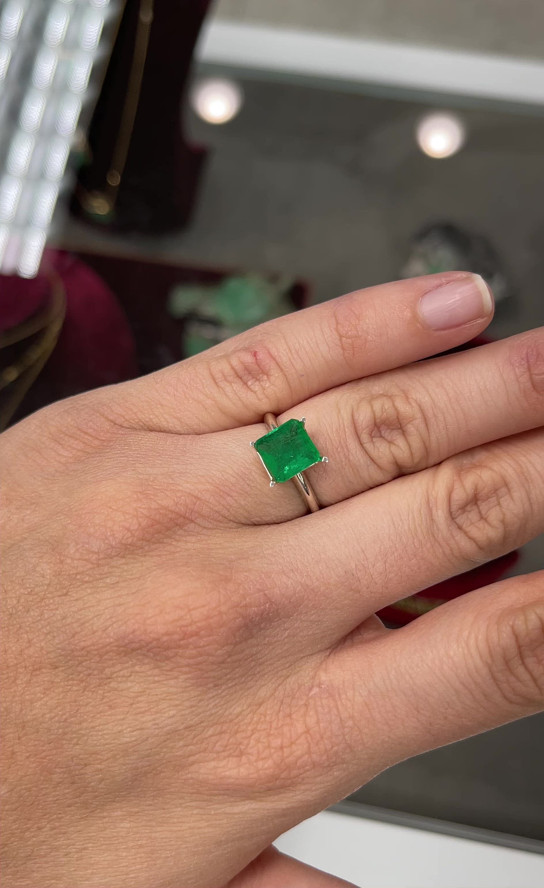 Natural Loose Colombian Emerald-Emerald Cut video