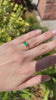 Dark Green 1.0ct Bezel East to West Dark Green Emerald Cut Solitaire Ring 14K