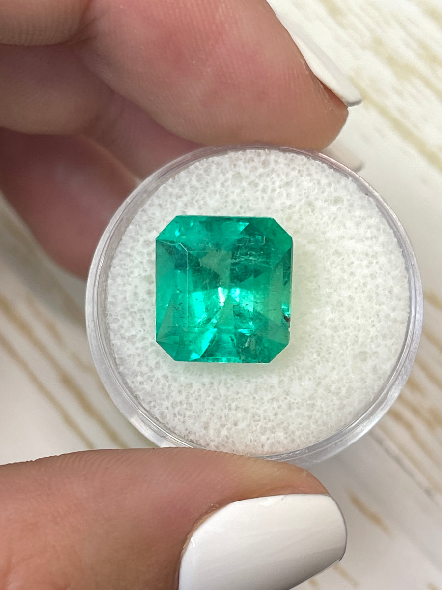 Emerald Gemstone - 8.10 Carat Asscher Cut Colombian Emerald