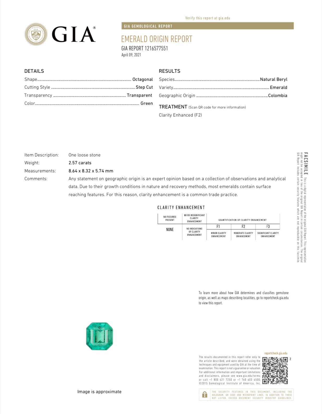 2.57 Carat GIA Vivid Bluish Green Natural Loose Colombian Emerald- Asscher Cut - JR Colombian Emeralds