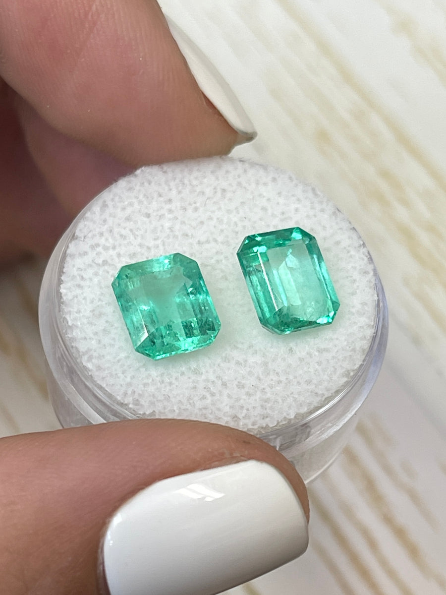8.5x6.5 Emerald Cut Colombian Emeralds